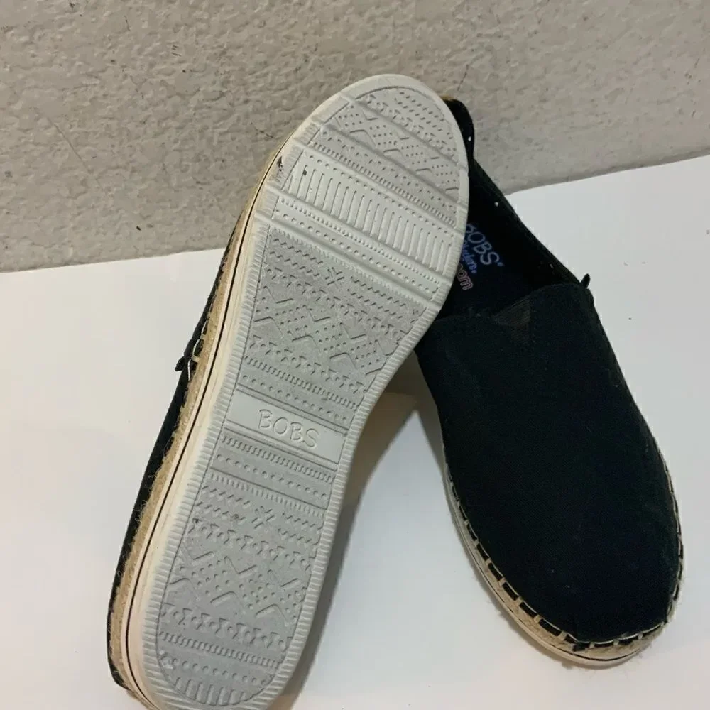 Bobs Canvas Espadrilles Black size 10